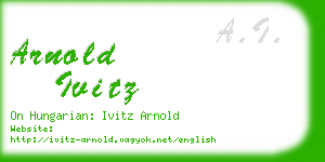 arnold ivitz business card